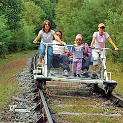 Vélo rail à Bussière Galant