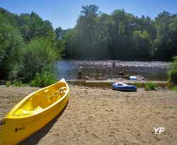 Camping Les Chalets sur La Dordogne - plage